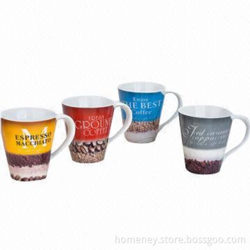 Ceramic coffee mug, dishwasher and microwave safe